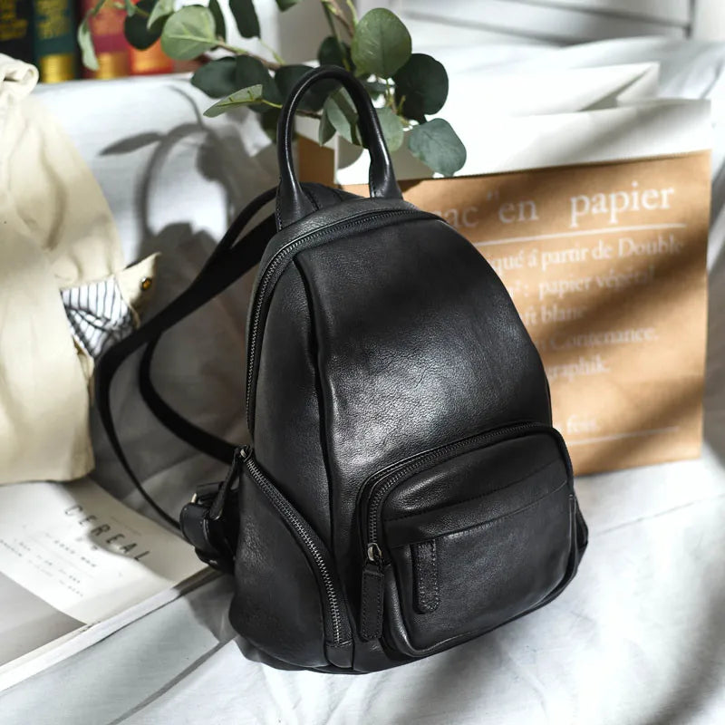 Stylish Handmade Leather Ladies Backpack Bag Eco Friendly and Soft