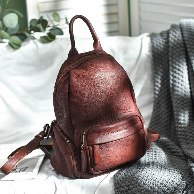 Stylish Handmade Leather Ladies Backpack Bag Eco Friendly and Soft