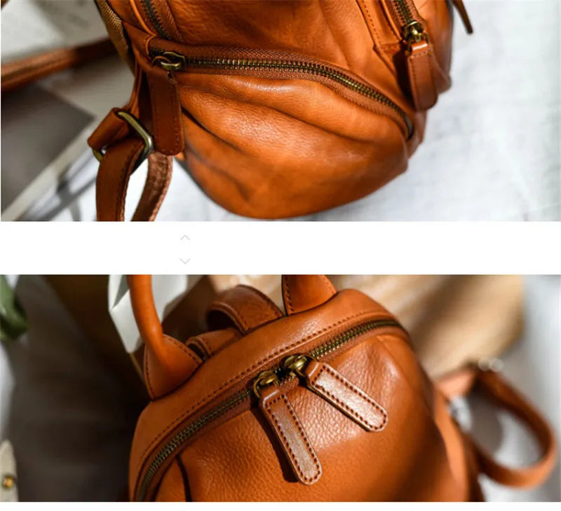 Stylish Handmade Leather Ladies Backpack Bag Eco Friendly and Soft