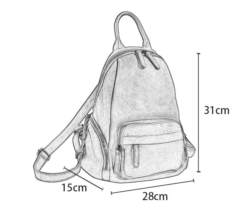 Stylish Handmade Leather Ladies Backpack Bag Eco Friendly and Soft