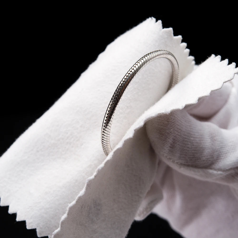 Dainty Rose Gold Snake Bracelet – 925 Sterling Silver