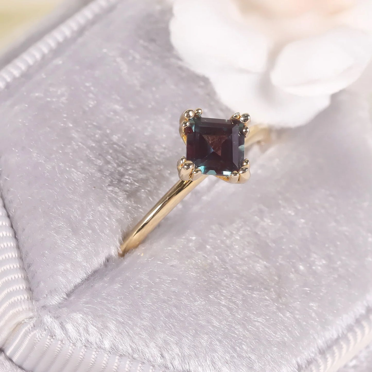 Unique Lab Alexandrite Gold Plated Casual Ring. Wear it Anywhere