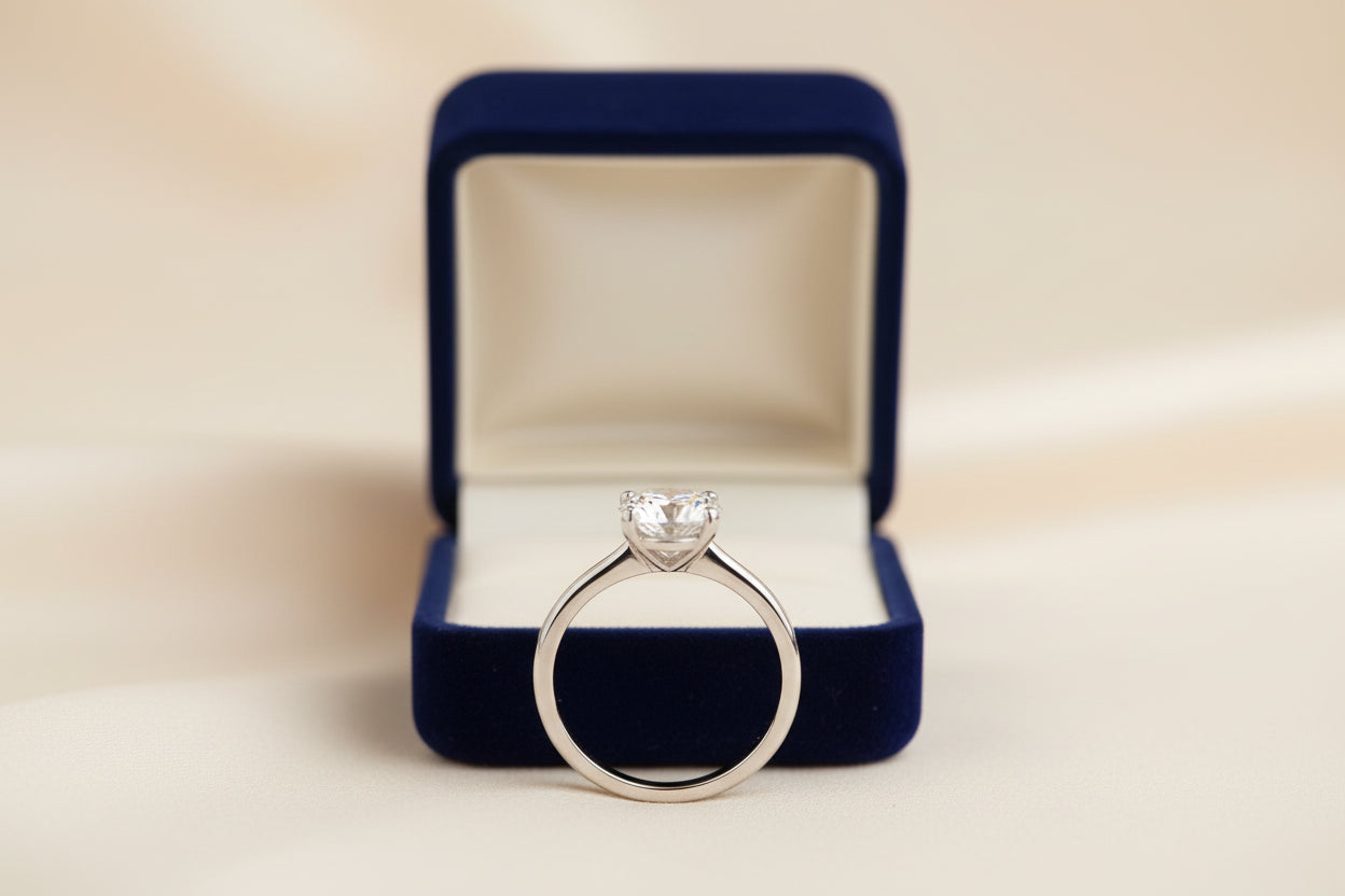 Classic Five Carat Moissanite Diamond Ring