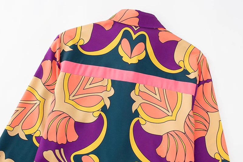 Ladies Printed Vintage Style Indoor and Outdoor Pajamas