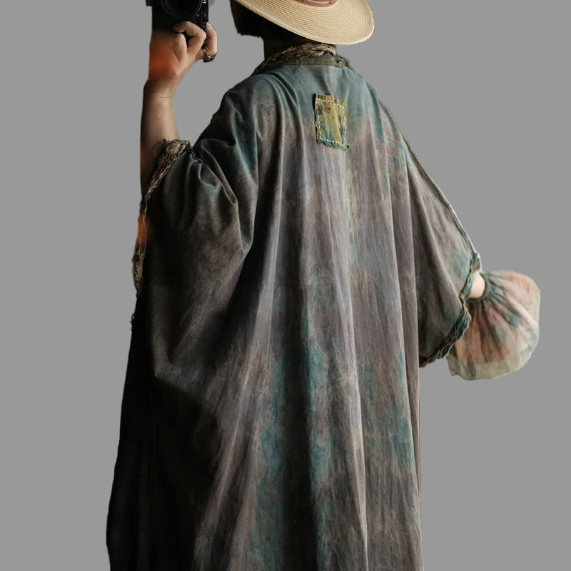 Oversized Casual Layer Coat. Vintage/Boho Style. Made with Cotton Linen