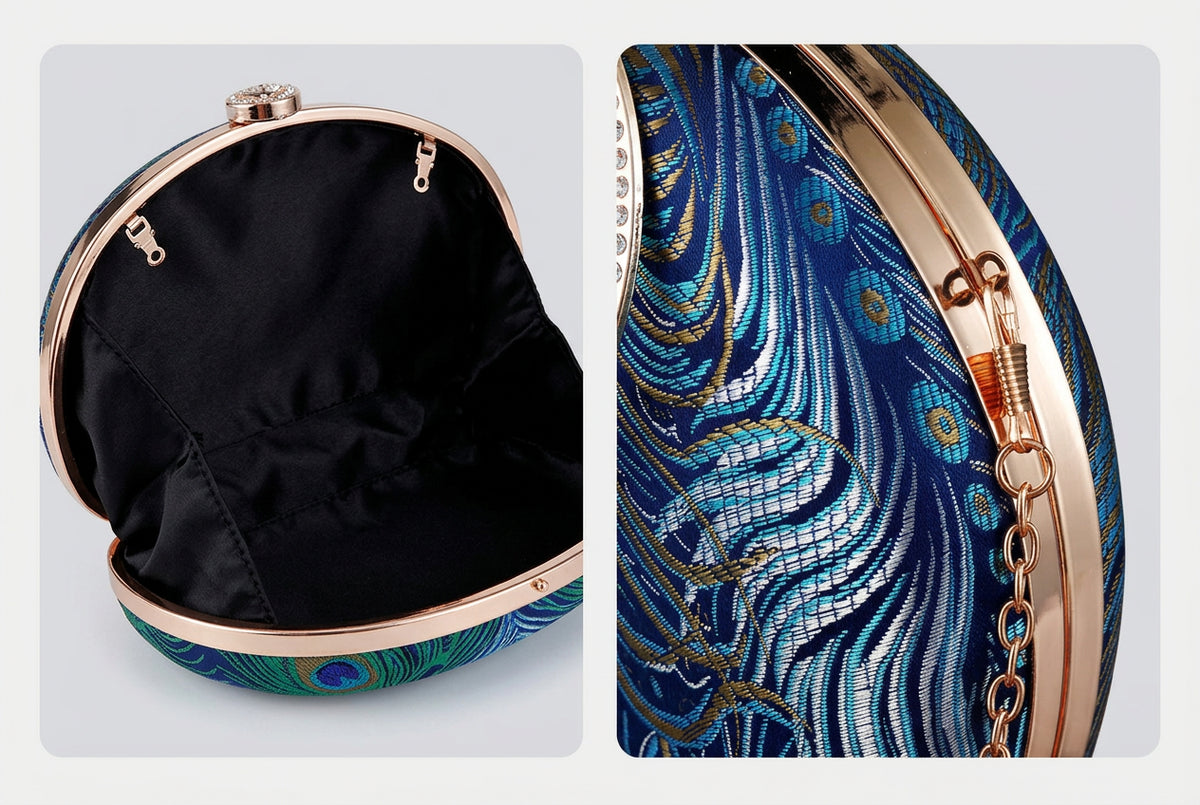 Vintage Vibrant Round Clutch Bag