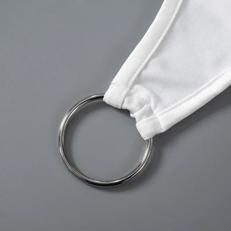 Offbeat Hollowed‑Out Tank Hoodie with Ring Detail