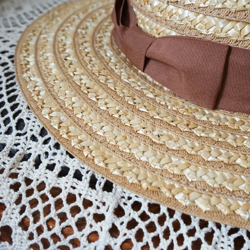 French Fedora Straw Hats. Retro Style. Perfect For Those Hot Days