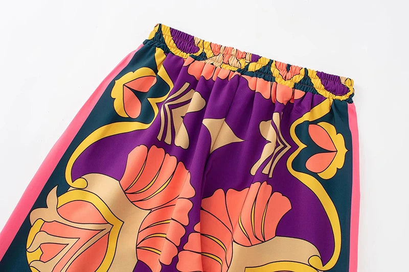 Ladies Printed Vintage Style Indoor and Outdoor Pajamas