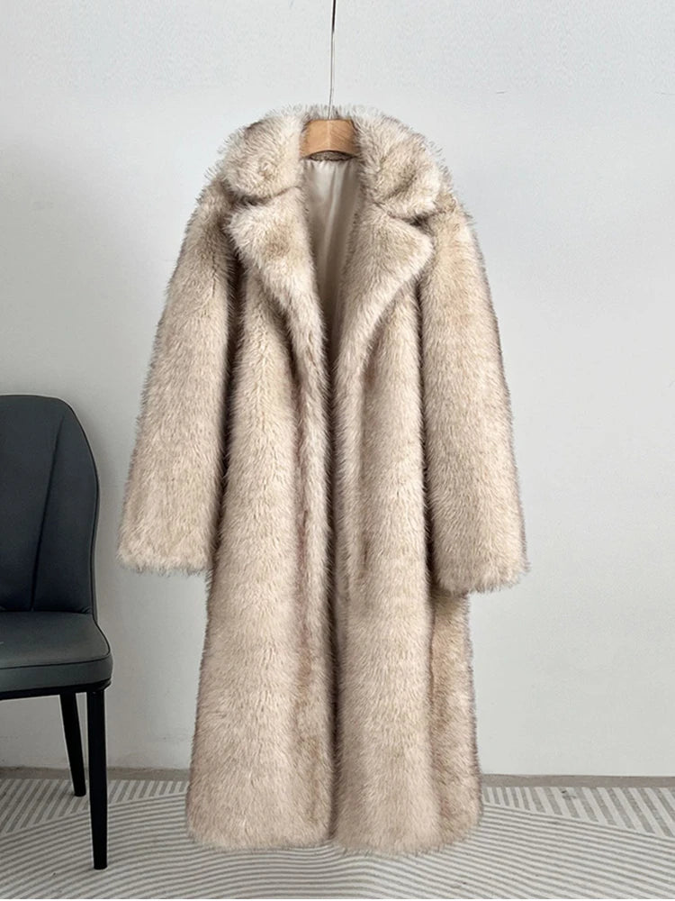 Casual Everyday Faux Fur Coat Perfect for Layering with Versatile Design