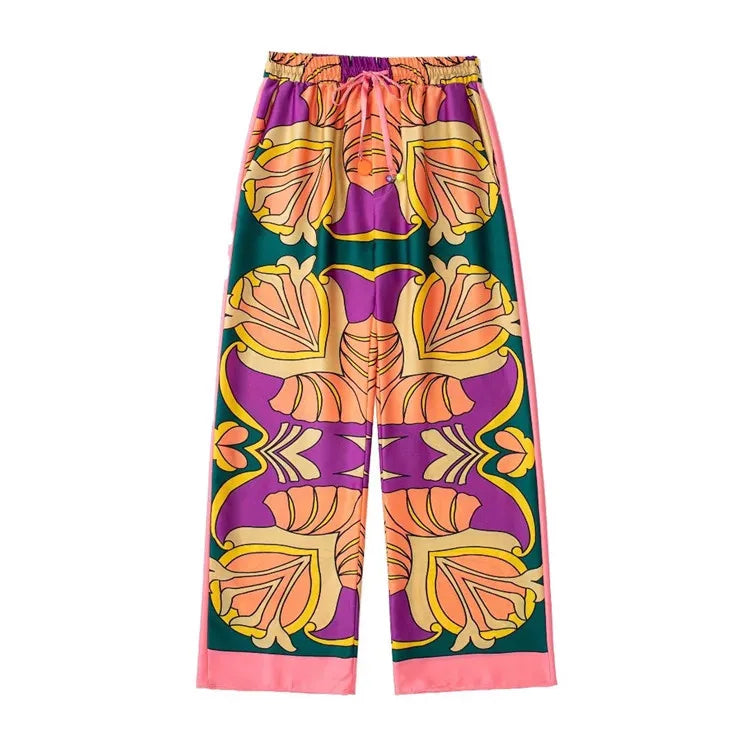 Ladies Printed Vintage Style Indoor and Outdoor Pajamas