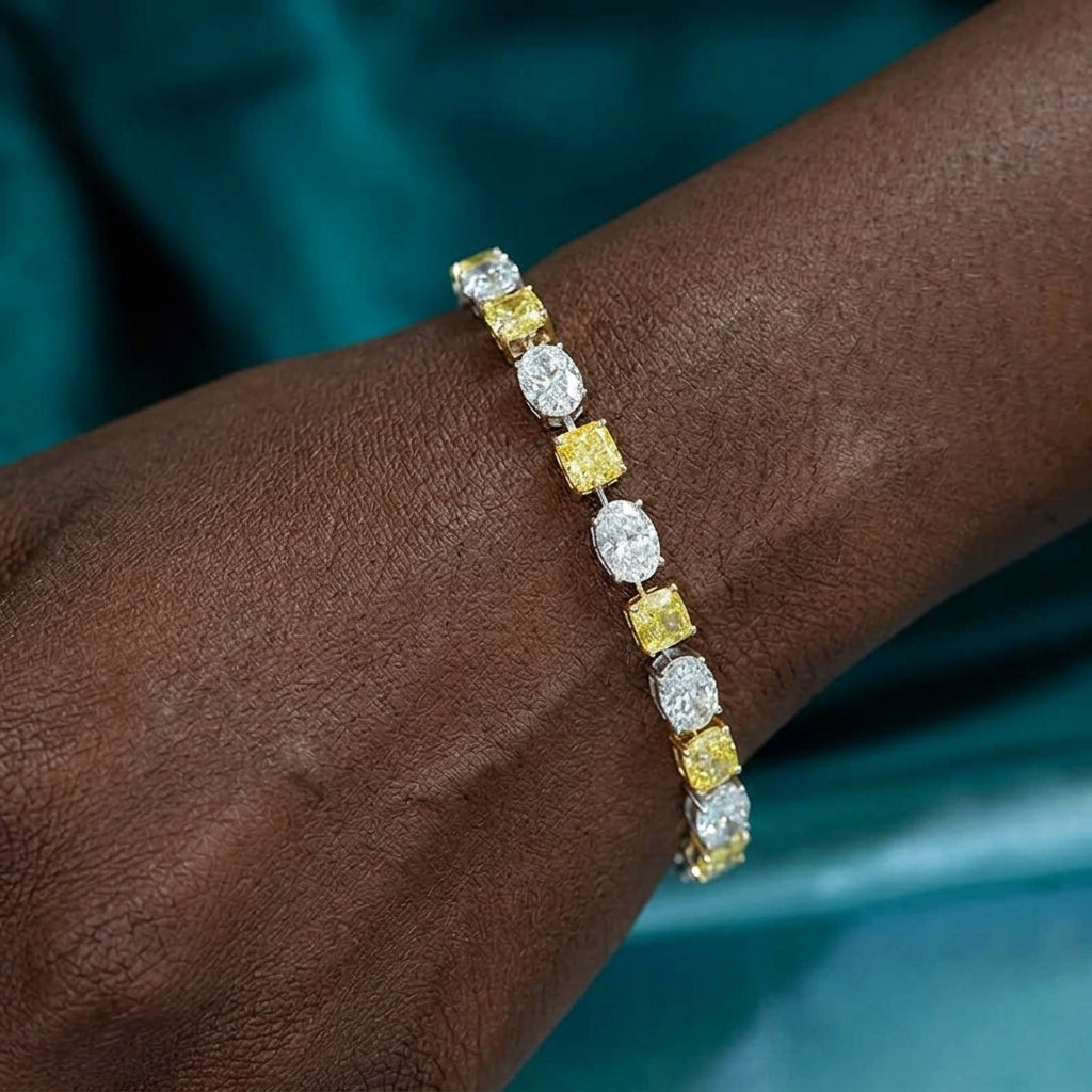 Yellow Tennis Bracelet. A Blend of Golden Warmth