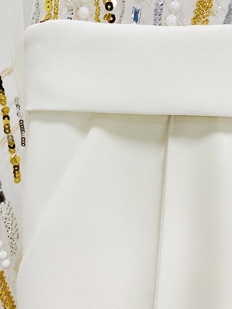 Statement Jumpsuit.  Elegance with an Edge.  Lace and Sequin