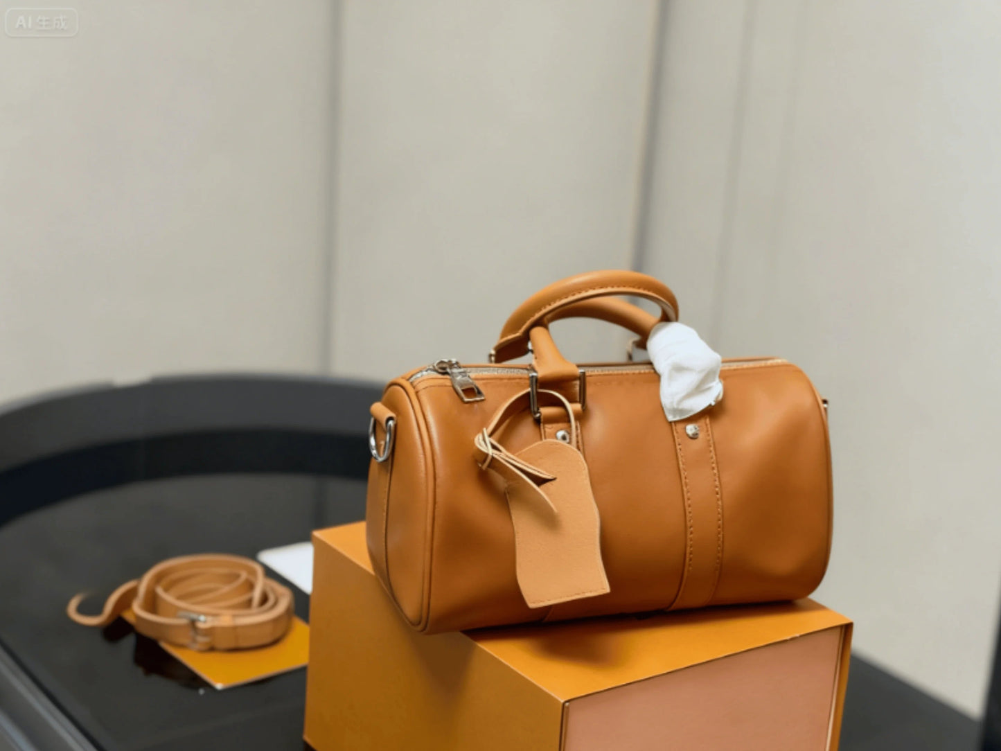 The Retro Pillow Leather Handbag and Shoulder Bag