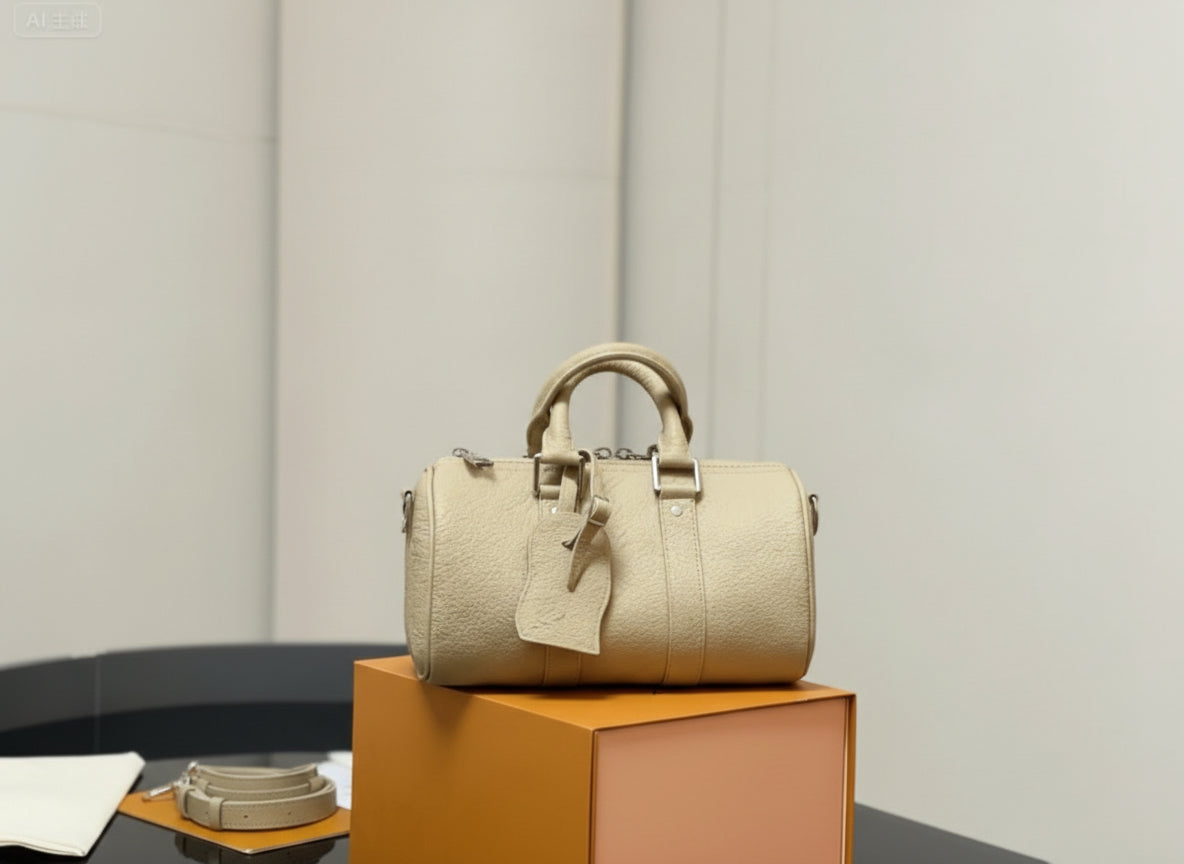 The Retro Pillow Leather Handbag and Shoulder Bag