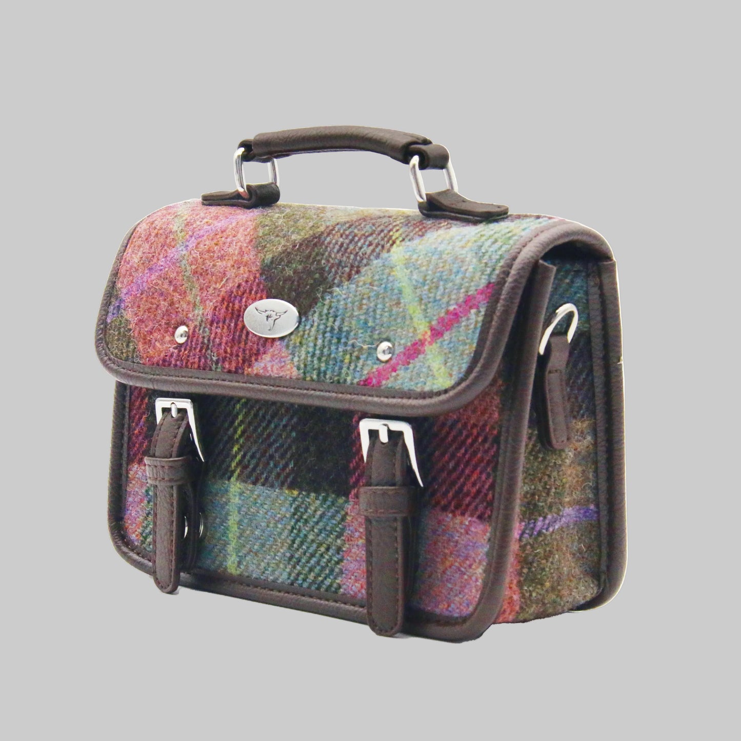 Tweed Compact Satchel - Crossbody or Shoulder