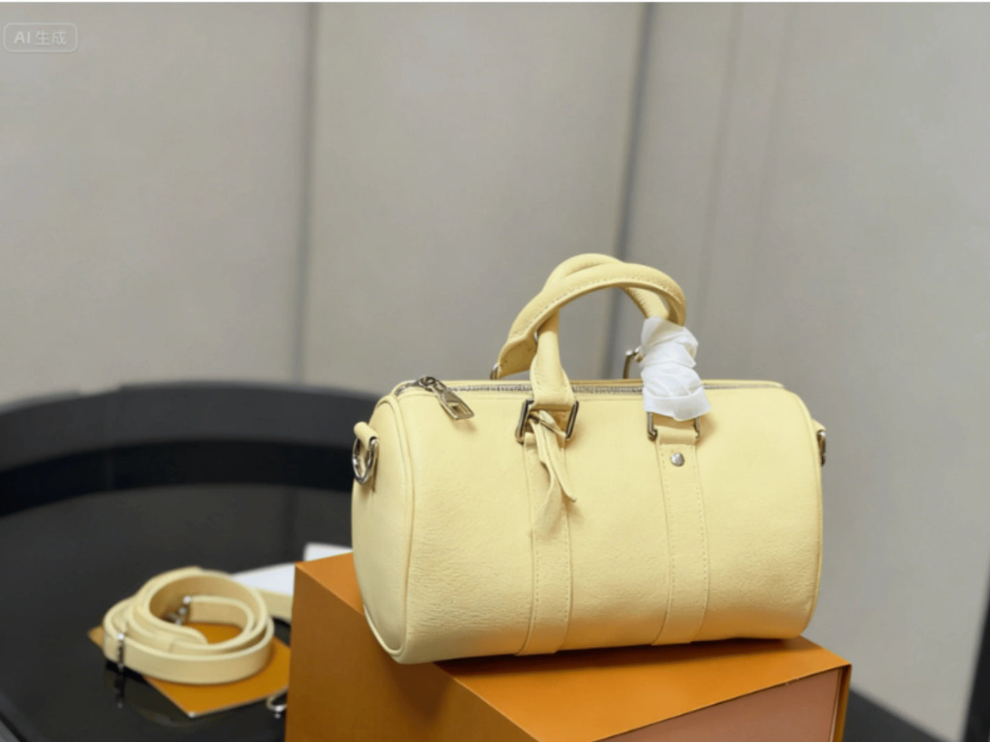 The Retro Pillow Leather Handbag and Shoulder Bag