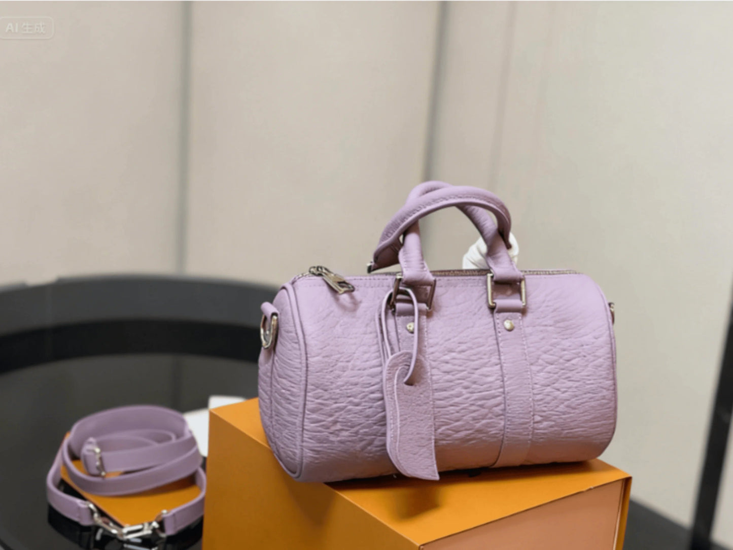 The Retro Pillow Leather Handbag and Shoulder Bag