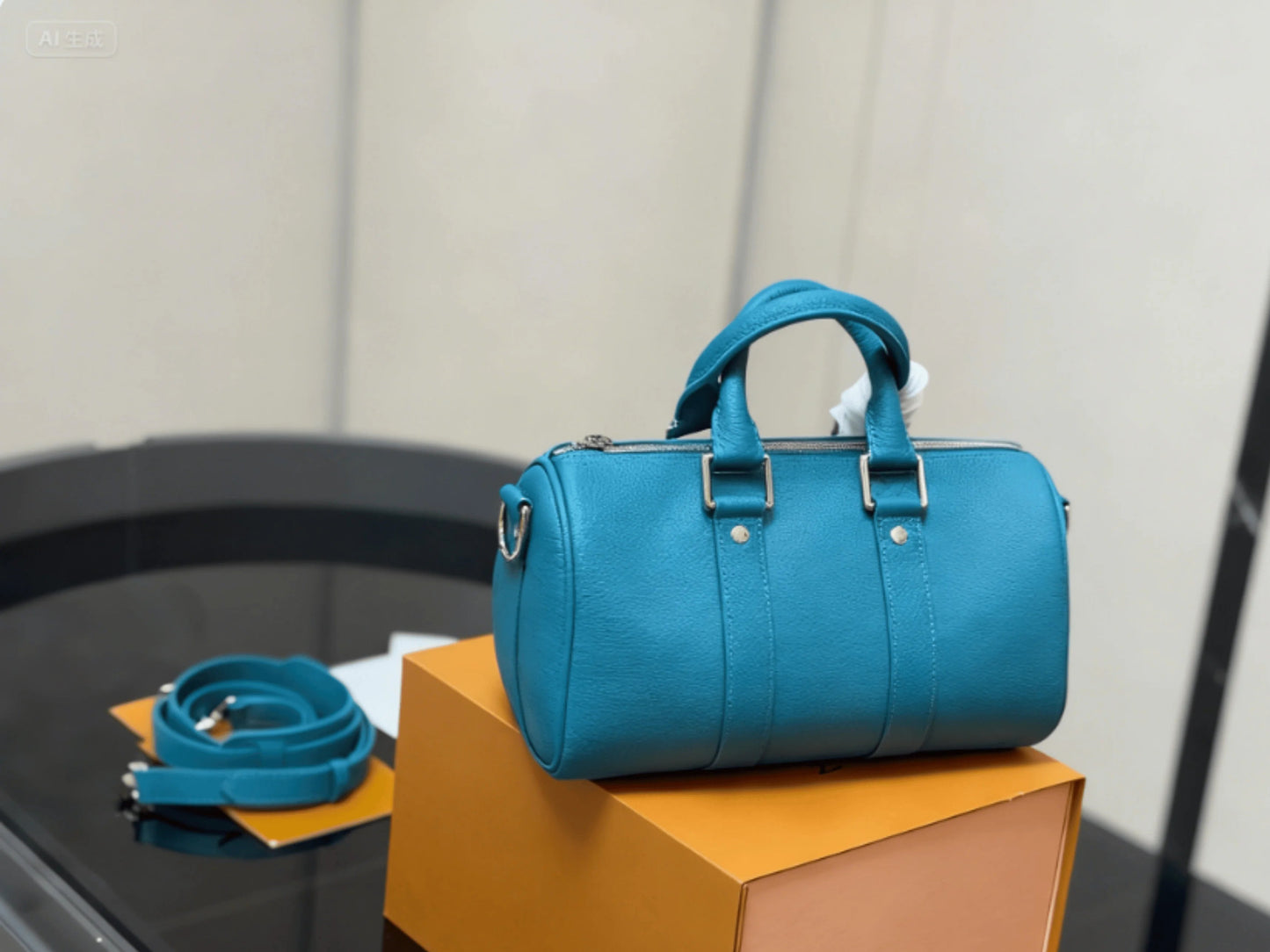 The Retro Pillow Leather Handbag and Shoulder Bag