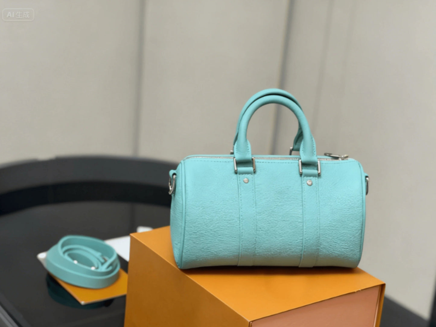 The Retro Pillow Leather Handbag and Shoulder Bag