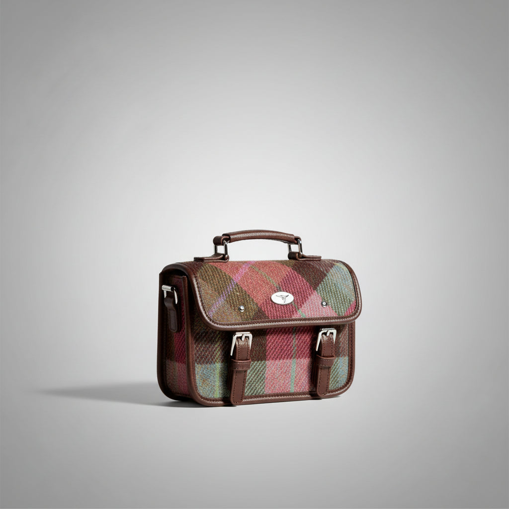 Tweed Compact Satchel - Crossbody or Shoulder