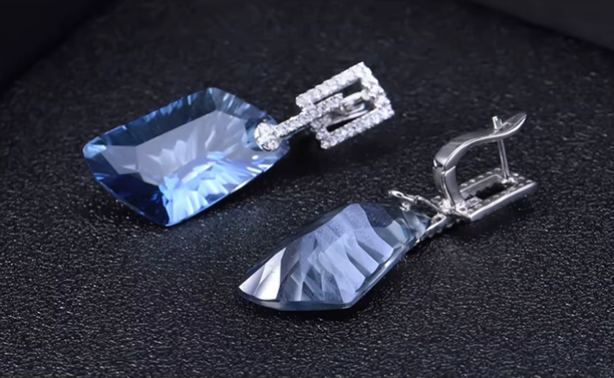 Stunning Iolite Blue Mystic Quartz Ladies Jewelry Set