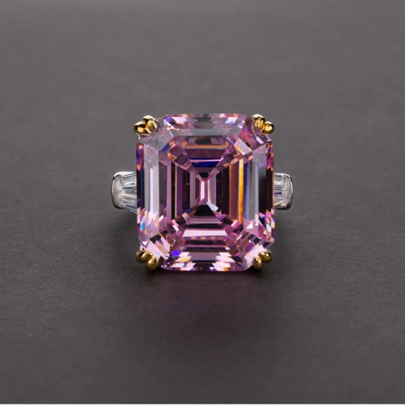Radiant Pink Zirconia Statement Ring