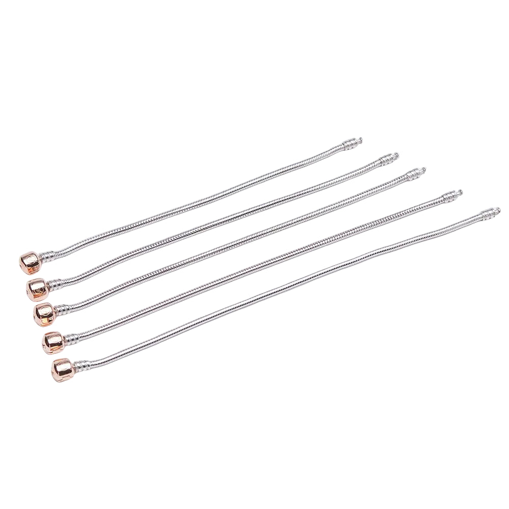 Dainty Rose Gold Snake Bracelet – 925 Sterling Silver