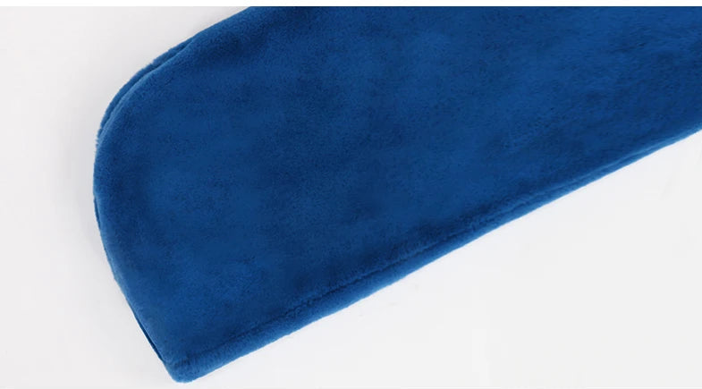 Long Warm Blue Winter Coat. Thick and Fluffy with Sizes Up To 7XL