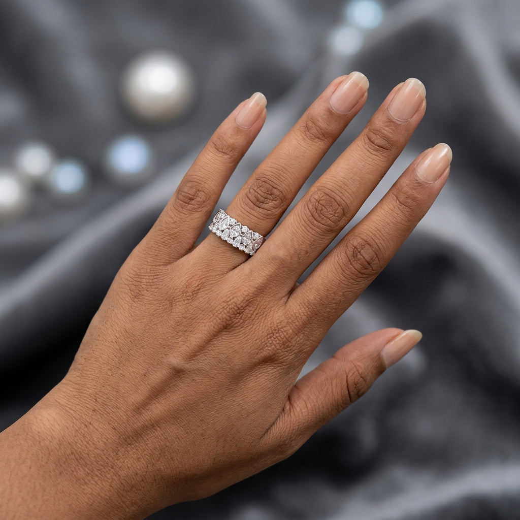 Two beautiful diamond cuts, one extraordinary ring.