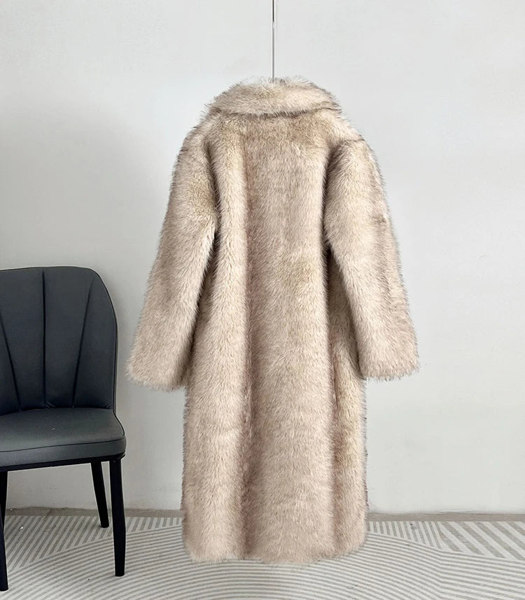 Casual Everyday Faux Fur Coat  Perfect for Layering  with Versatile Design