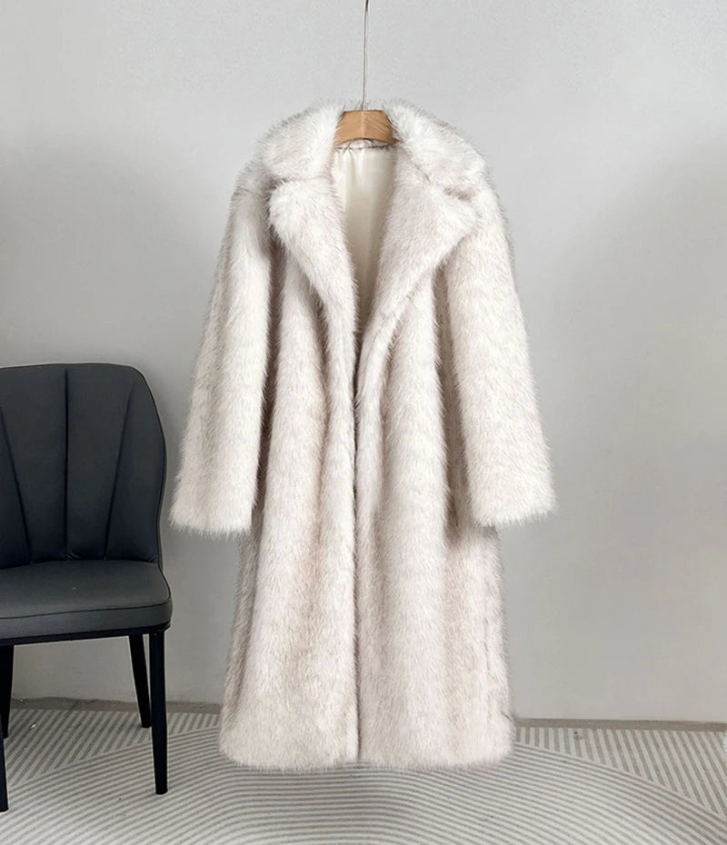 Casual Everyday Faux Fur Coat  Perfect for Layering  with Versatile Design