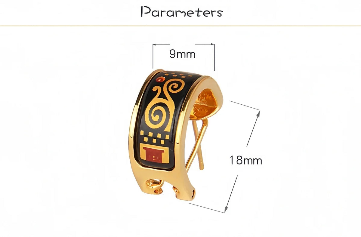 Vibrant Artisan Enamel Earrings
