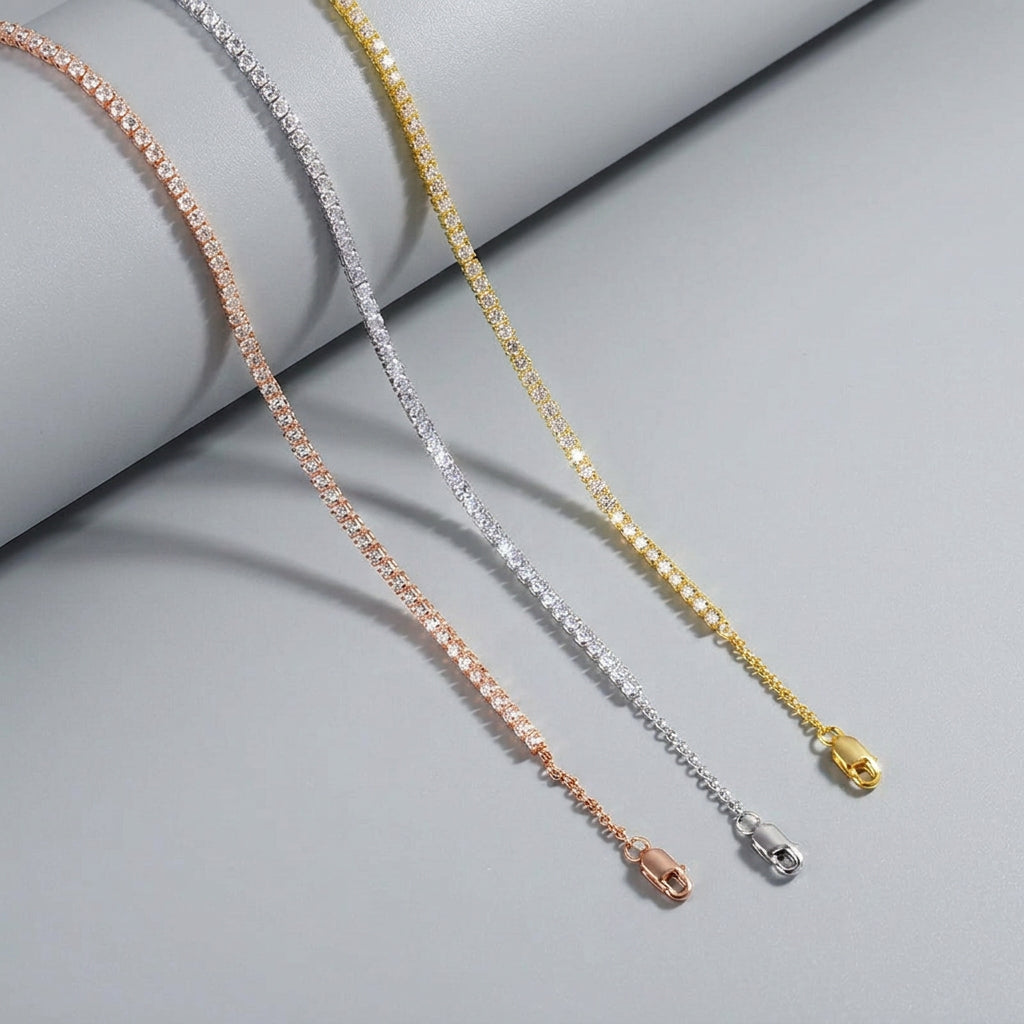 Moissanite  Diamond Tennis Choker Necklace