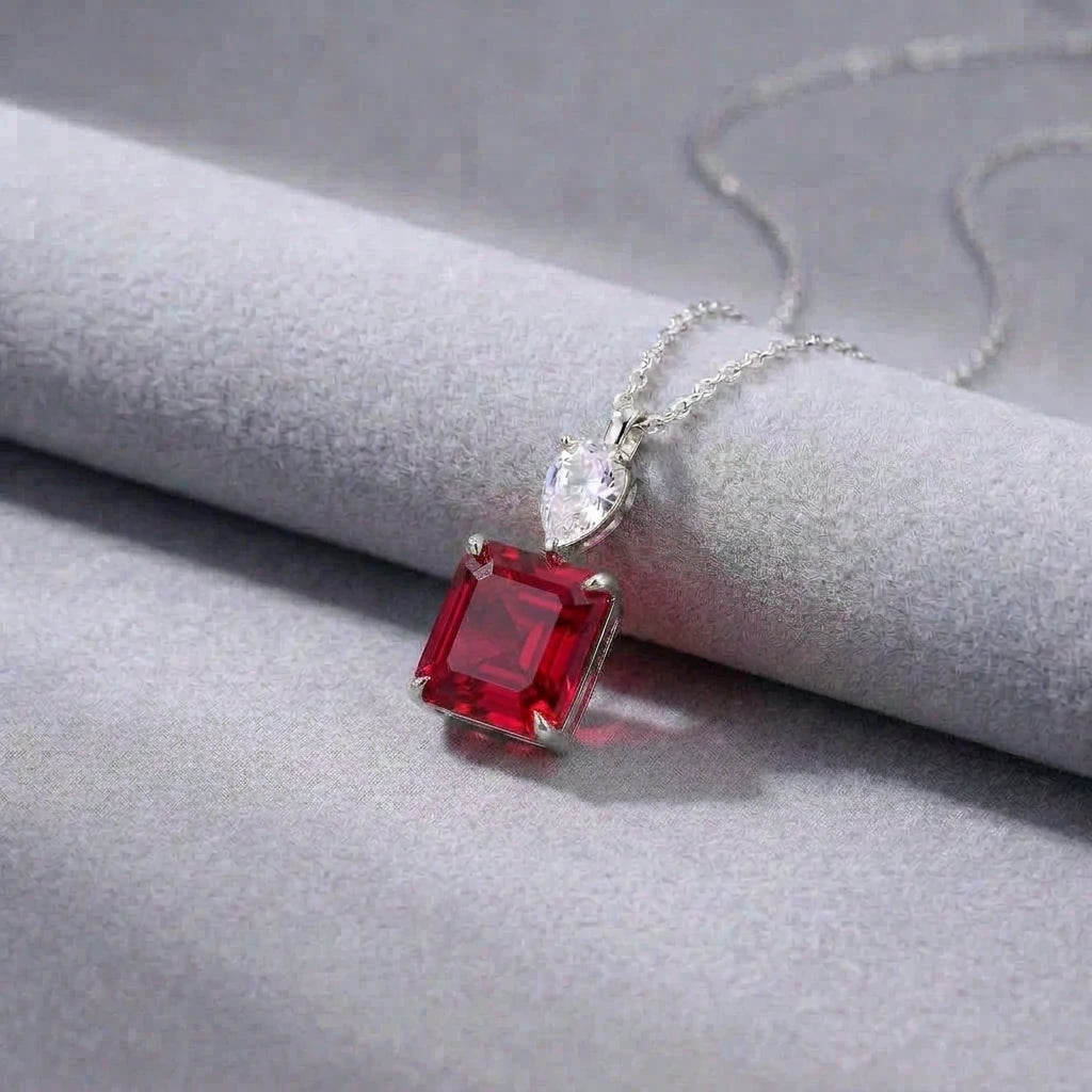 A Captivating Ruby Necklace 3.5 carats. Lab Grown.
