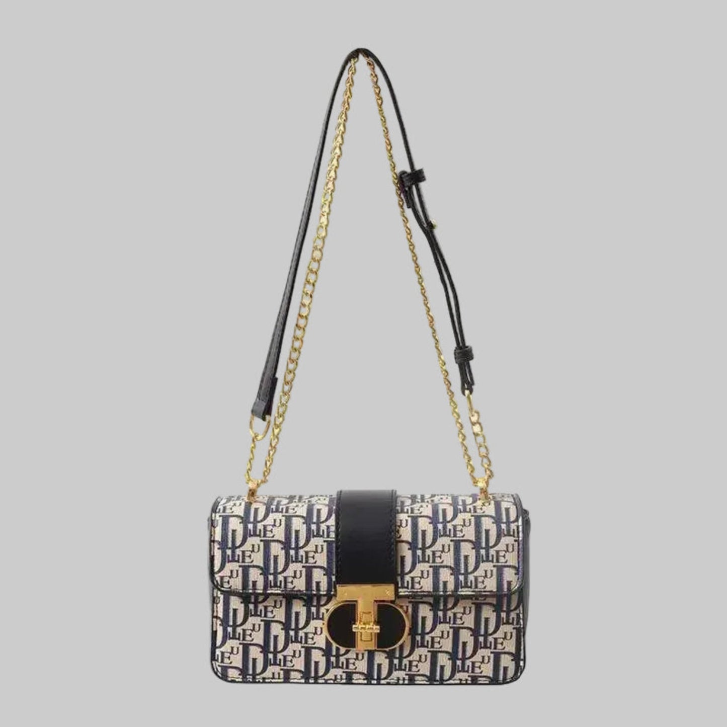 Italian Style Leather Bag.  Sleek Square Shape.  Sophisticated.