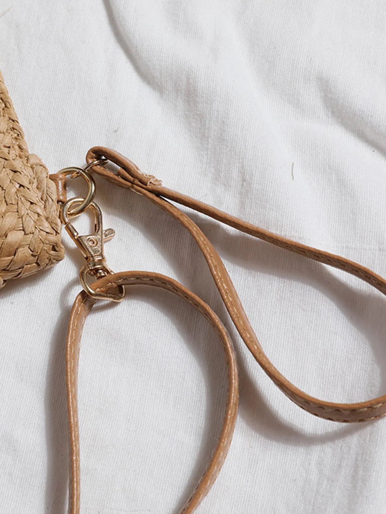Woven Straw Crossbody Bag with Adjustable Strap