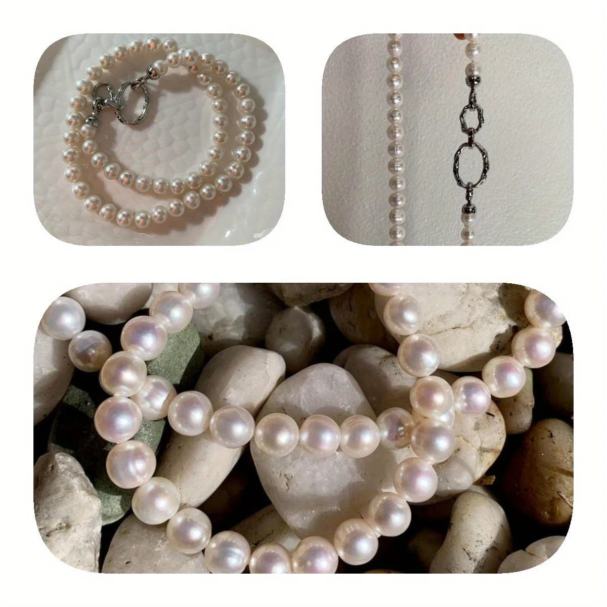 Stunning Freshwater Pearl Necklace. Classic, Simple Elegance.
