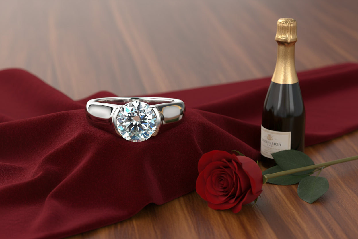 2‑Carat Moissanite Solitaire Ring — Minimalist Brilliance, Everyday Elegance