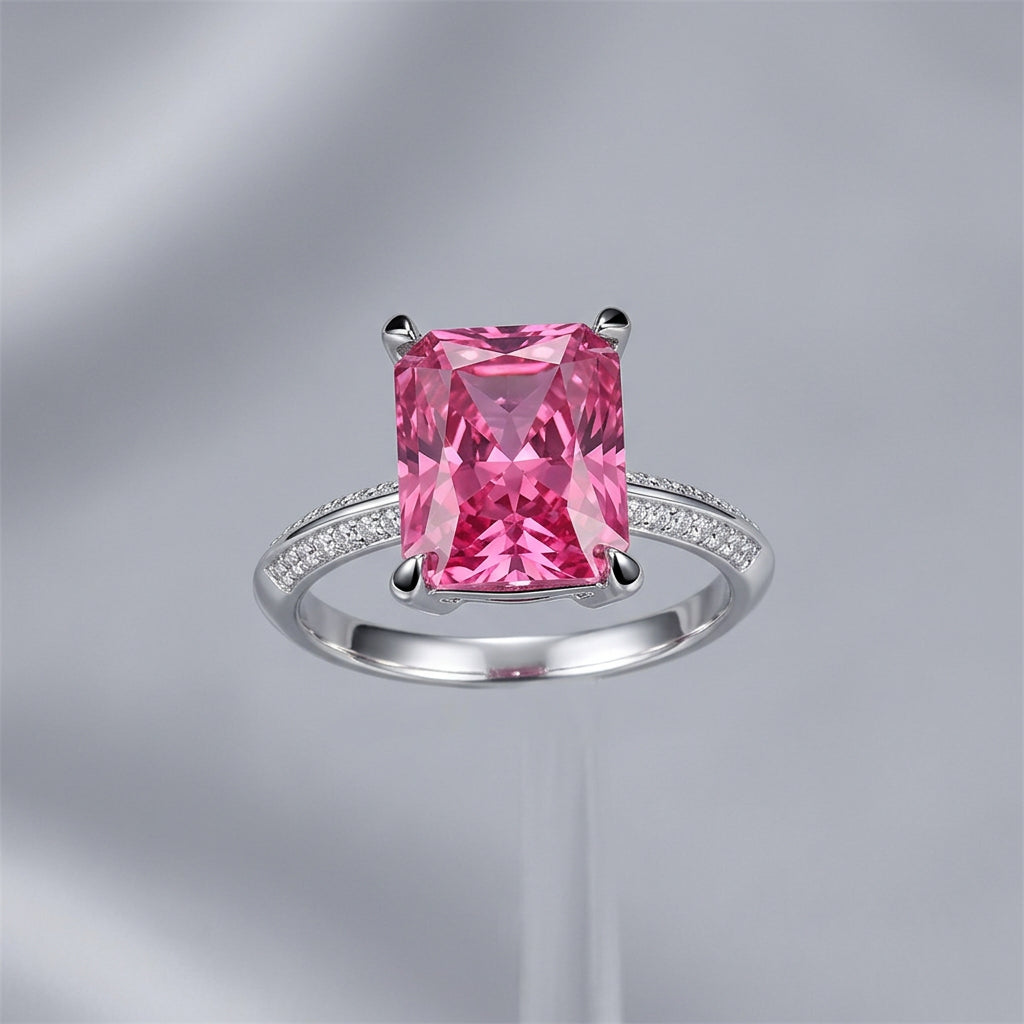 Moissanite Ring – Red