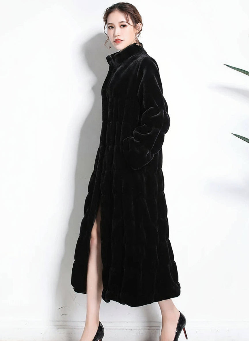 Luxury Long Faux Fur Coat.  Warm, Cozy in Ladies Plus Sizes Up to 7XL