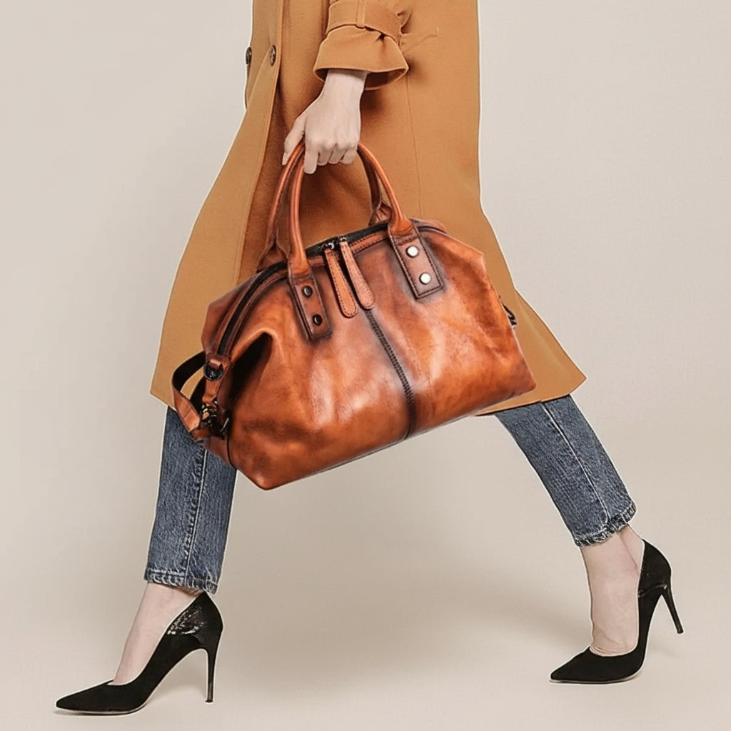 Genuine Leather Large Capacity Bag.  Suitable for all Seasons. Soft and Versatile