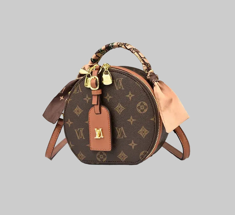 Italian Petite Round Bag  Handcrafted. Wear Resistant and Waterproof