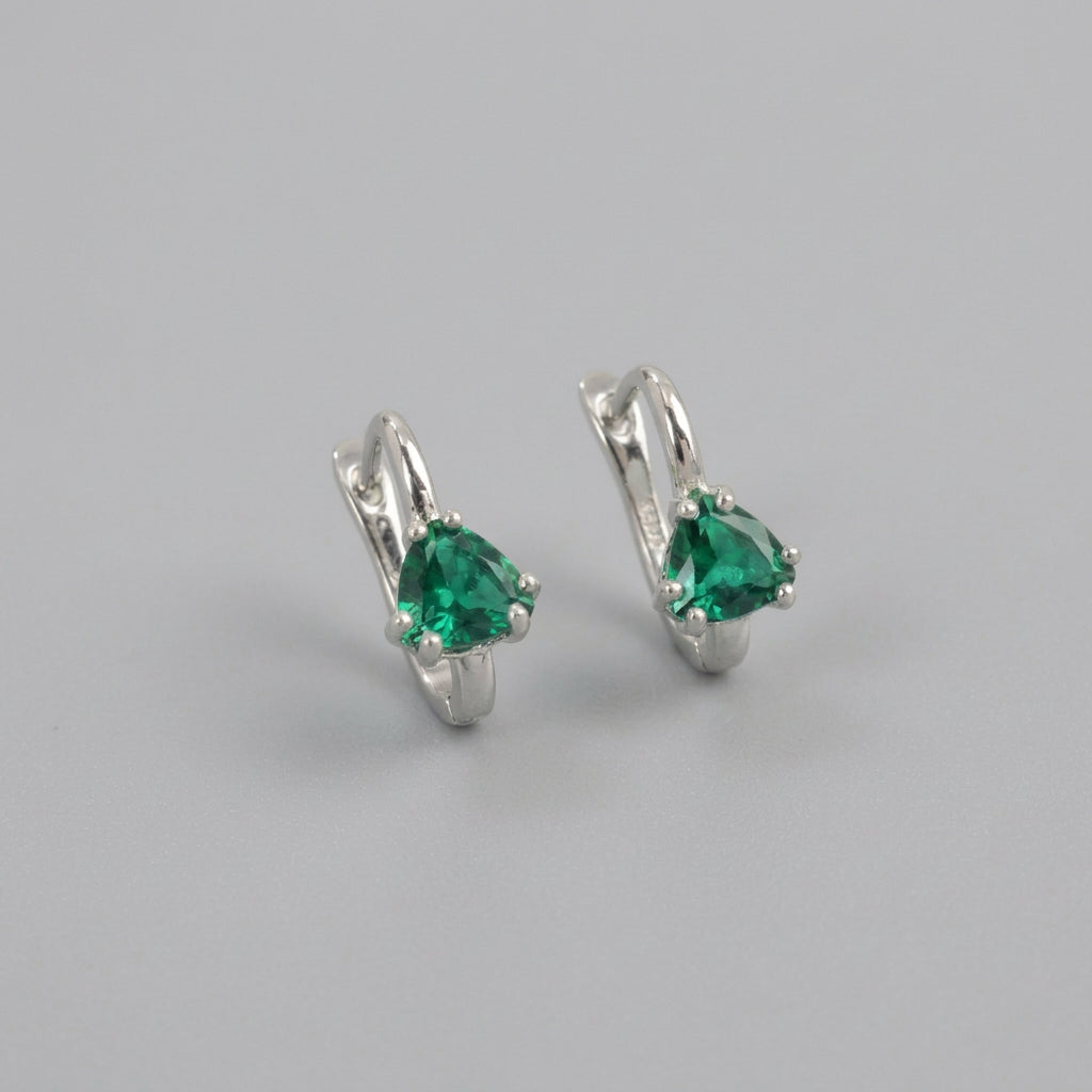 Classic Lab Grown Emerald Earrings