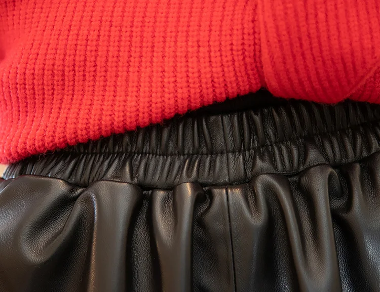 Bowknot Genuine Leather Skirt.  Eclectic and Stylish.
