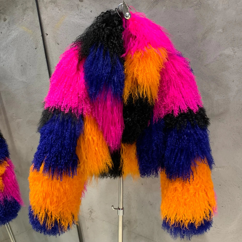 Luxury Vibrant Faux Fur Jacket
