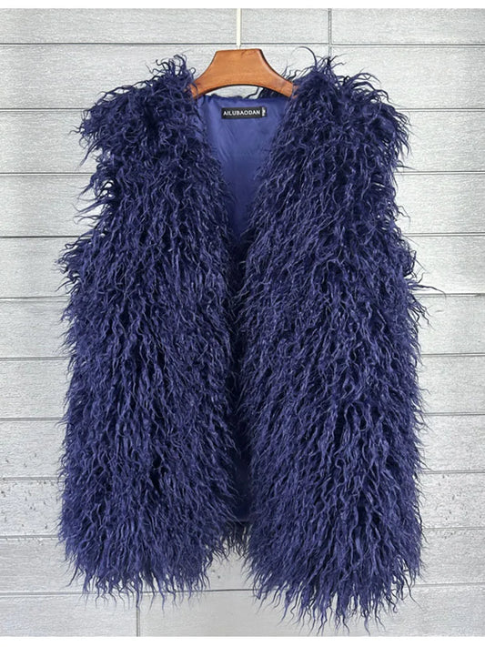Lightweight Fluffy Waistcoat/Vest.  Long