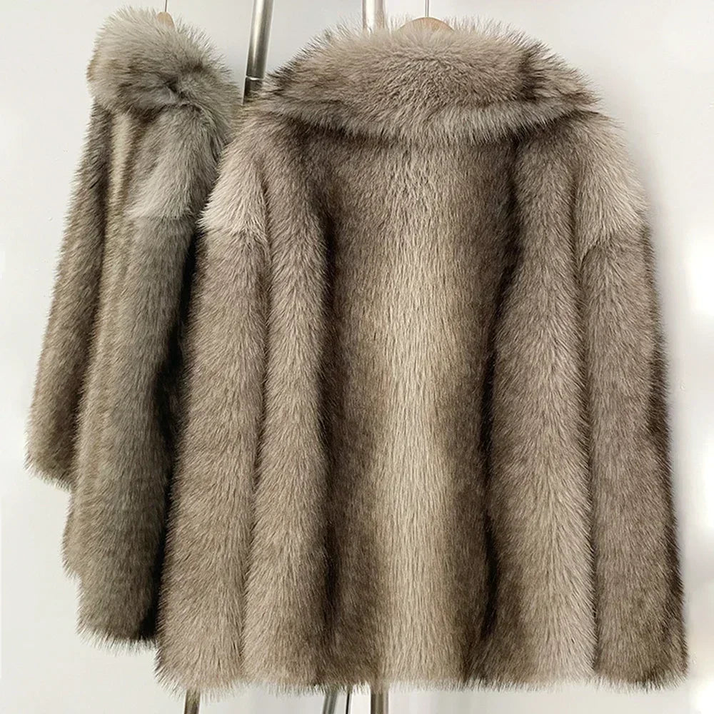 Faux Fur Striped Jacket