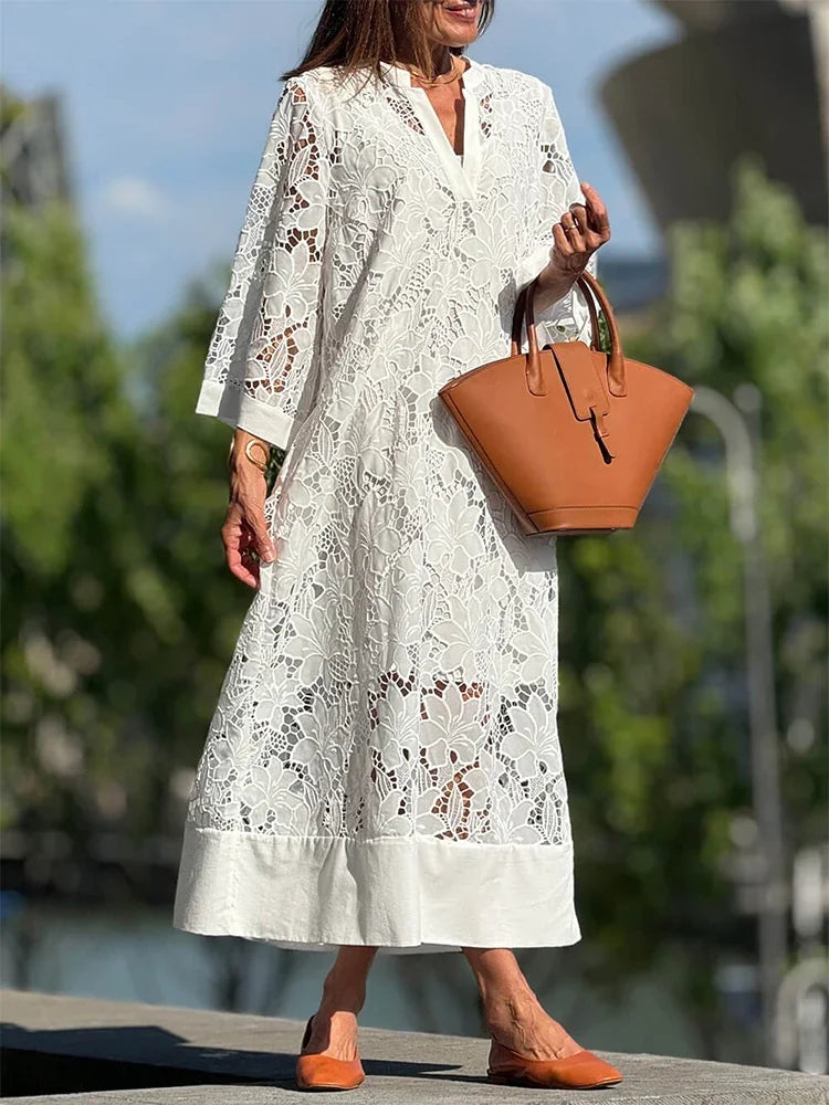 Boho Style Lace Cover Up Dress.  Perfect for wearing under dress or bathing suit.