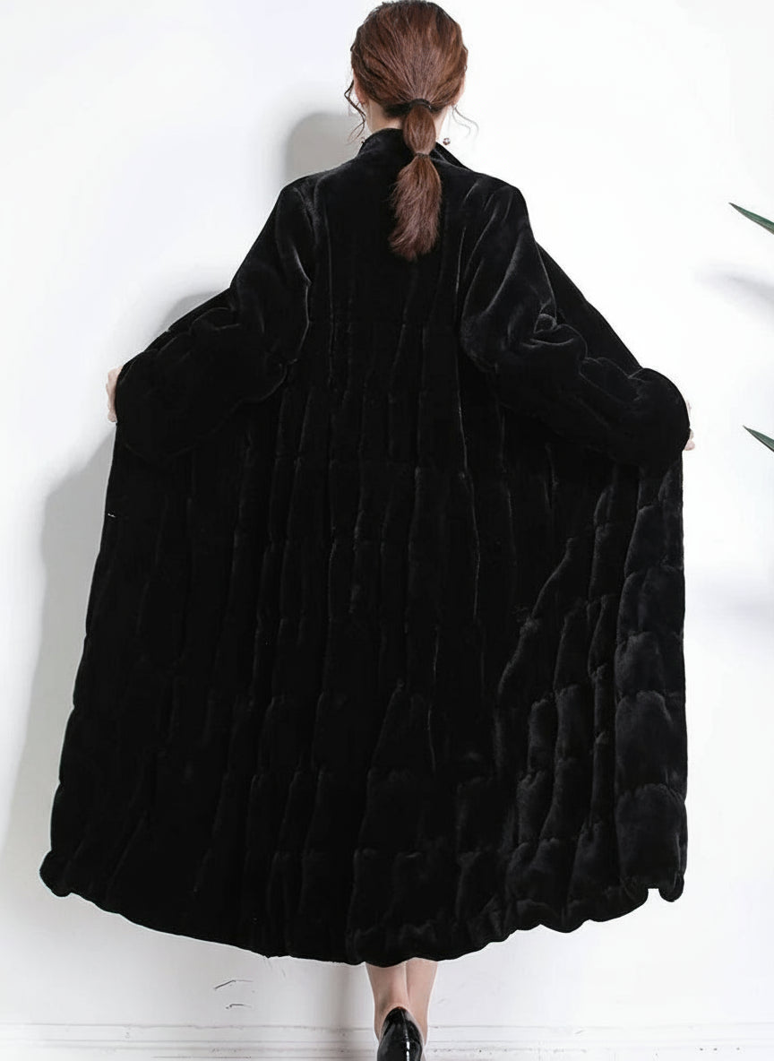 Luxury Long Faux Fur Coat.  Warm, Cozy in Ladies Plus Sizes Up to 7XL